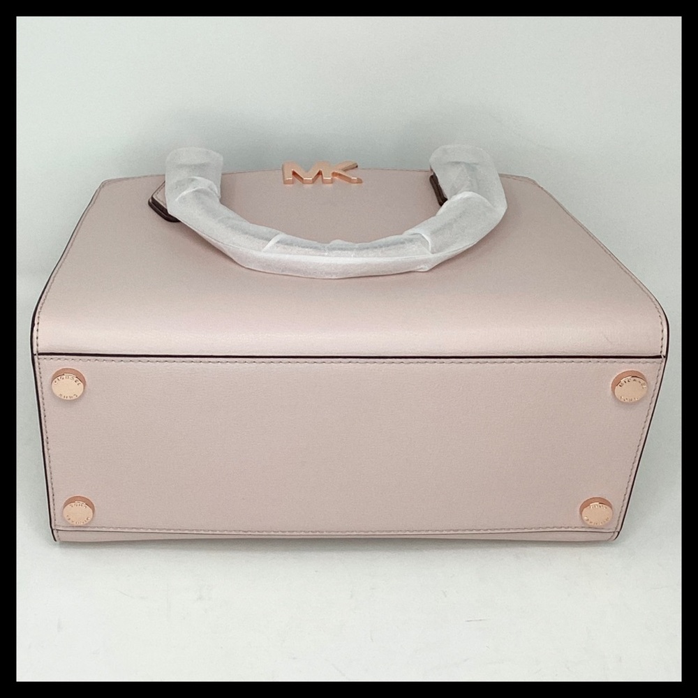 MICHAEL KORS Mott Large Satchel Color: Pink (Powder Blush) - Picture 6 of 16